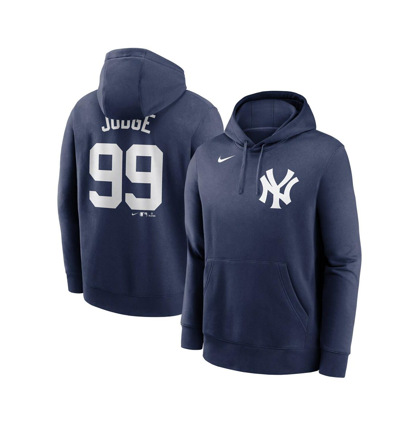 Мужское худи Nike Aaron Judge Navy New York Yankees Player Name & Number Club Pullover — фото 1