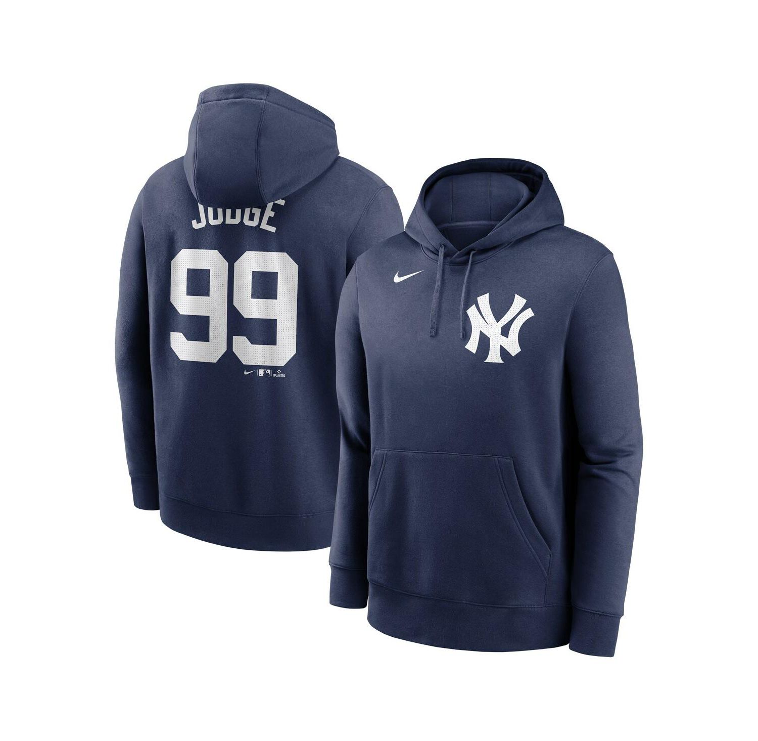 Men's Aaron Judge Navy New York Yankees Player Name & Number Club Pullover Hoodie