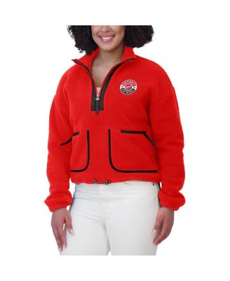 Women's Red Detroit Red Wings Polar Fleece Half-Zip Jacket