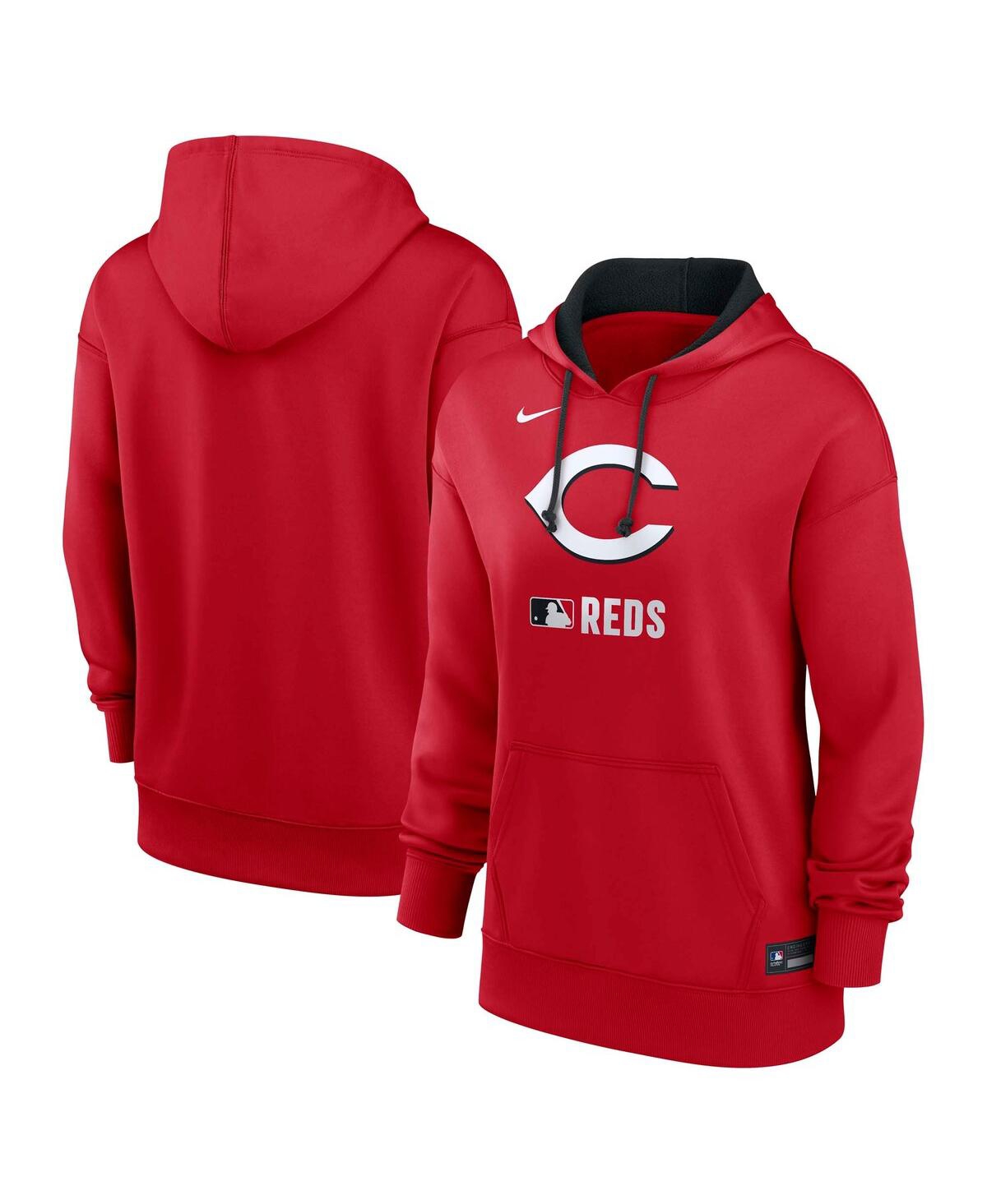 Nike Women's Red Cincinnati Reds Authentic Collection Performance Pullover Hoodie In Red