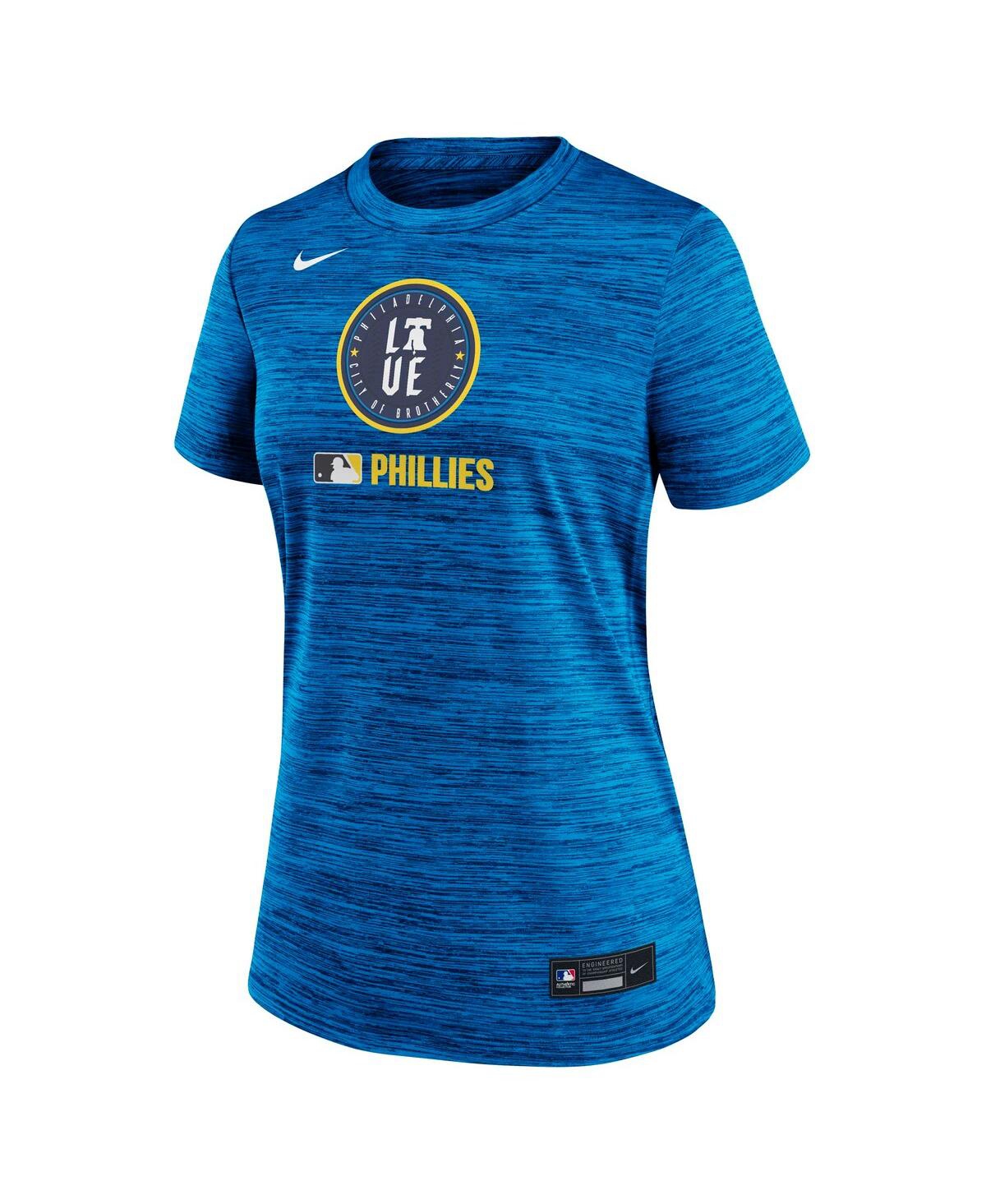 Nike Philadelphia Phillies Authentic Collection City Connect Velocity  Women's Dri-fit Mlb T-shirt In Royal