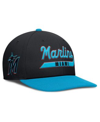 Nike - Men's Black/Blue Miami Marlins Pro Performance Snapback Hat