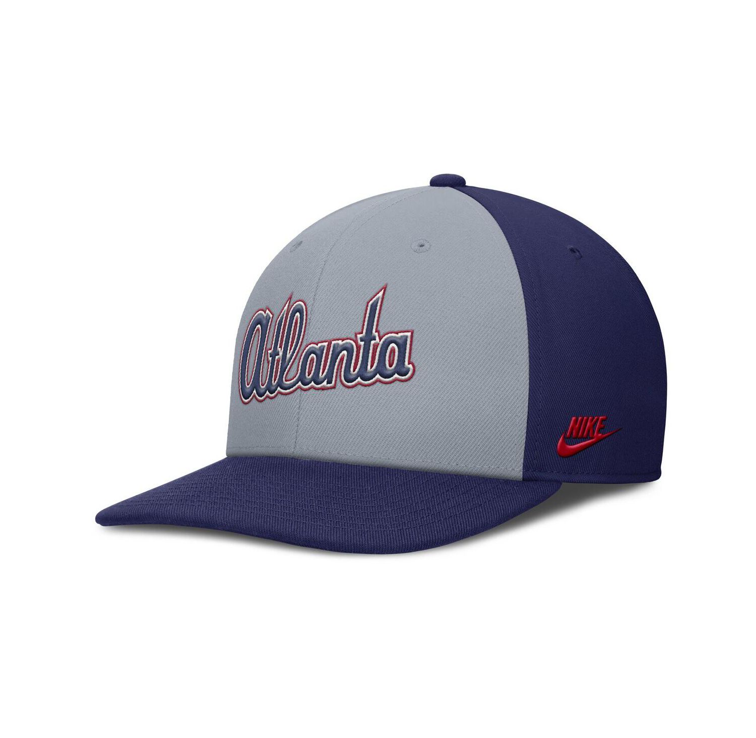Men's Gray/Royal Atlanta Braves Pro Performance Snapback Hat