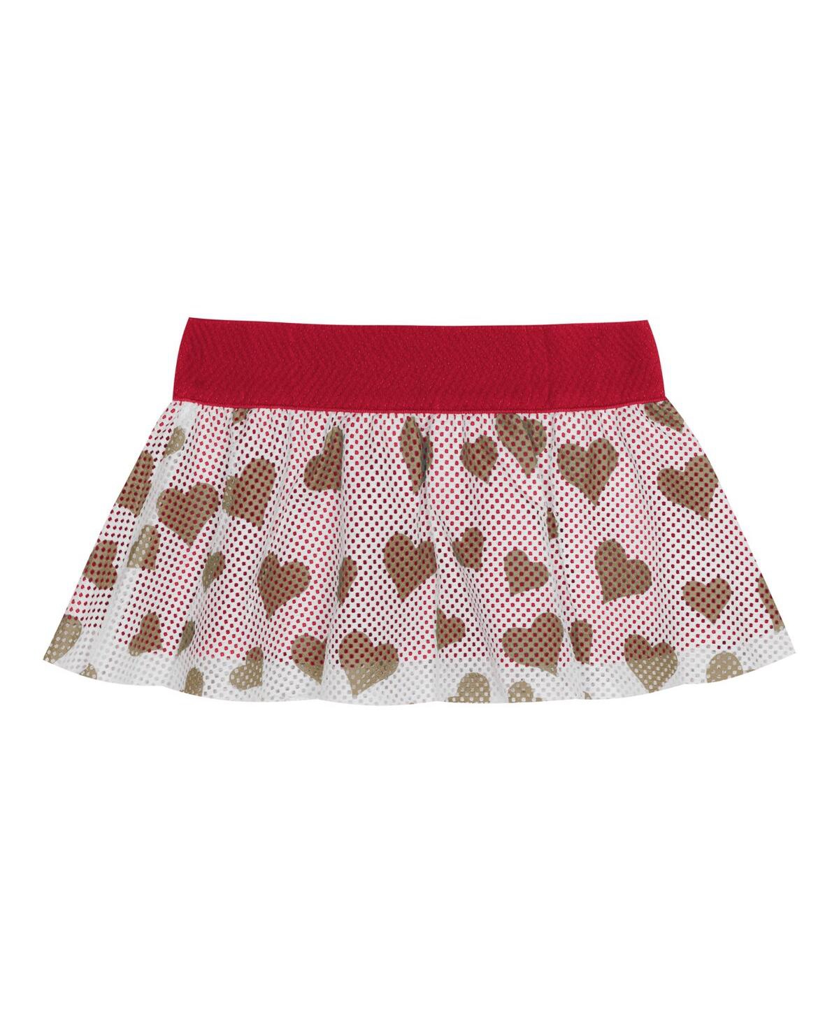Outerstuff Baby Boys And Girls San Francisco 49ers Love My Team Bodysuit Skirt Set In Scarlet