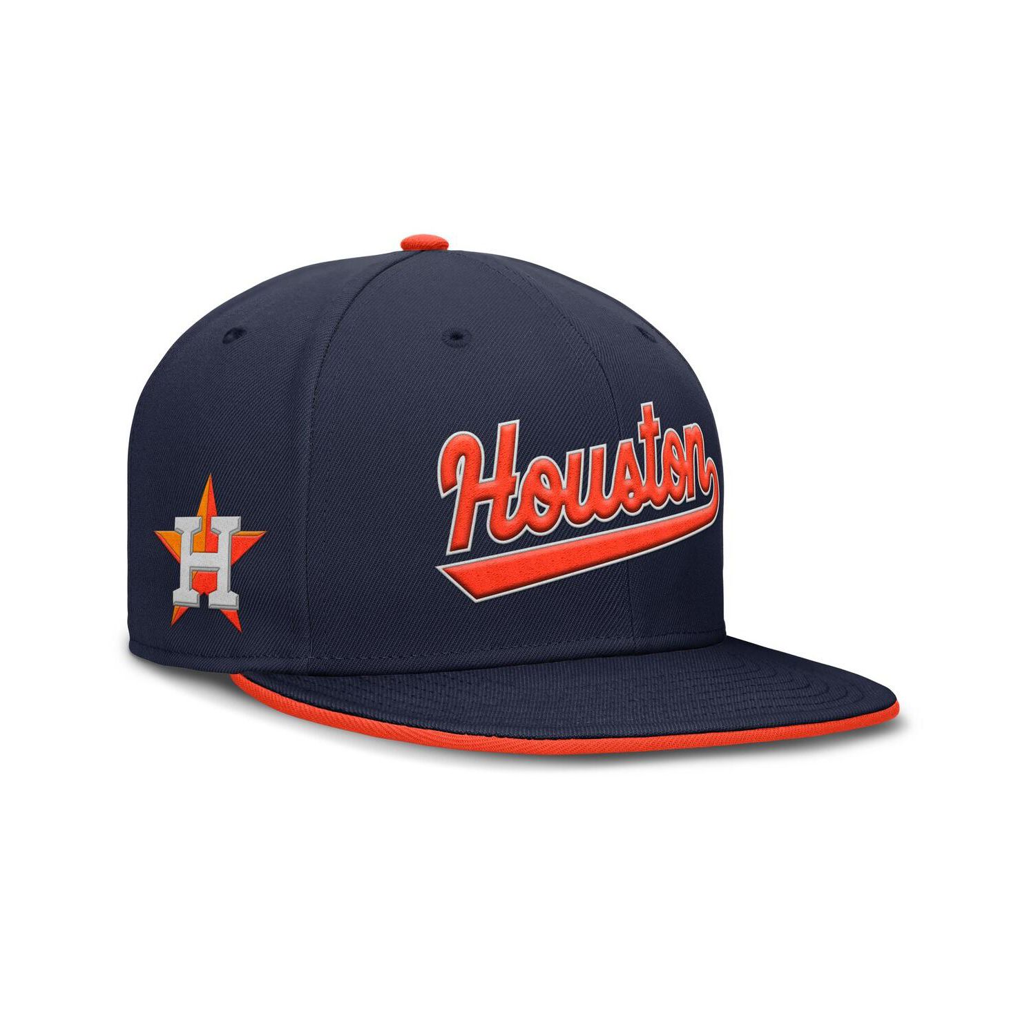 Men's Navy Houston Astros True Performance Fitted Hat