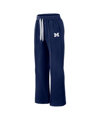 Women's Navy Michigan Wolverines Prime Supersoft Fleece Flared Sweatpants