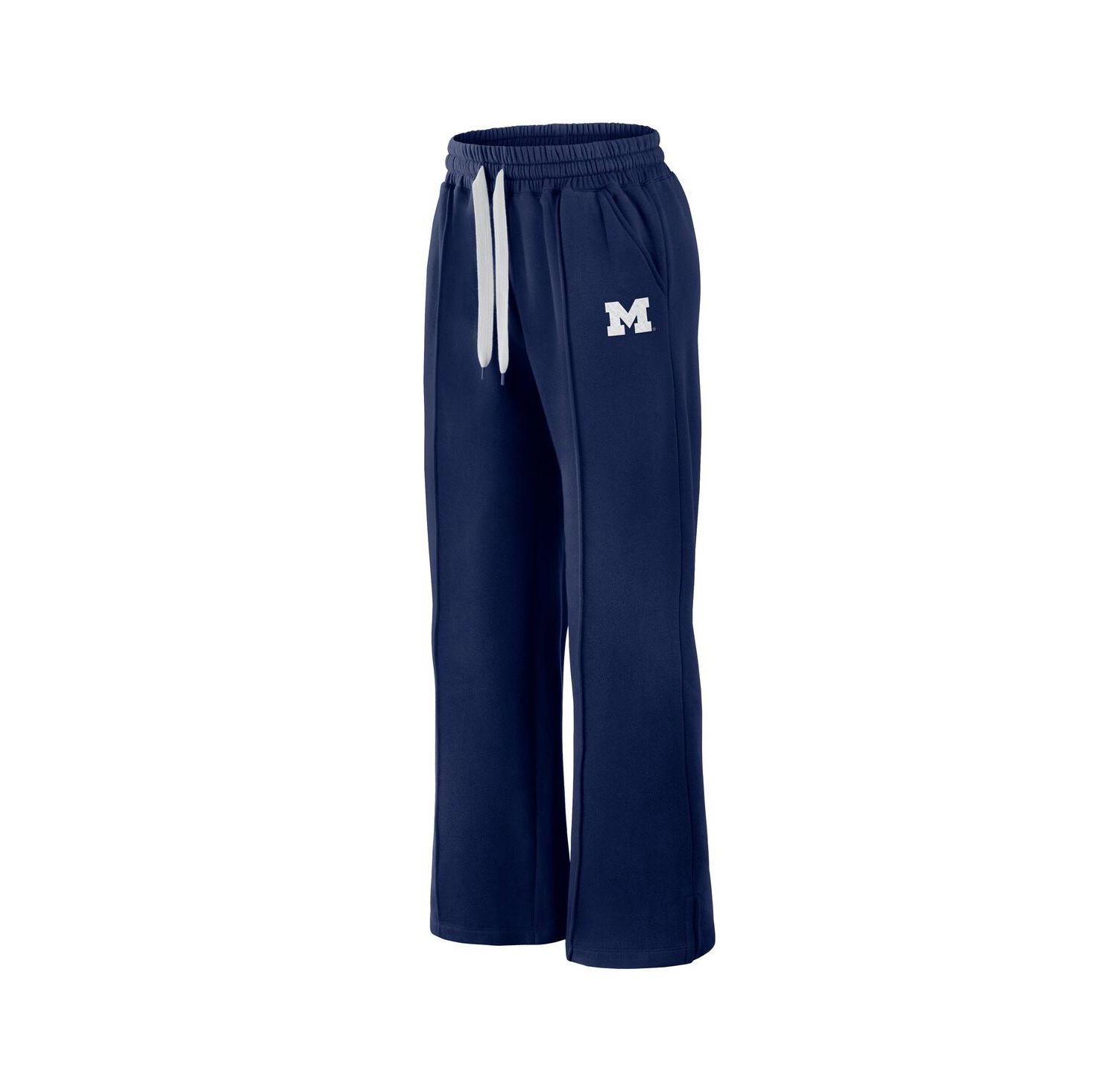Women's Navy Michigan Wolverines Prime Supersoft Fleece Flared Sweatpants