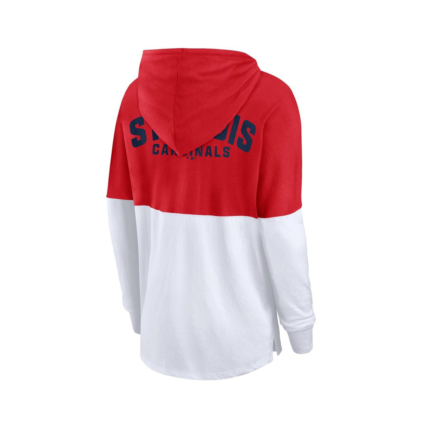 Женское худи Fanatics Red/White St. Louis Cardinals Backup Option Pullover — фото 3