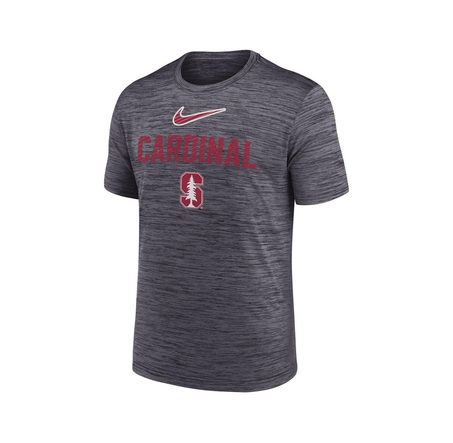Men's Black Stanford Cardinal Campus Slant Velocity Performance T-Shirt