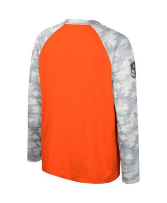 Big Boys and Girls Orange/Camo Oklahoma State Cowboys OHT Military Appreciation Dark Star Raglan Long Sleeve T-Shirt