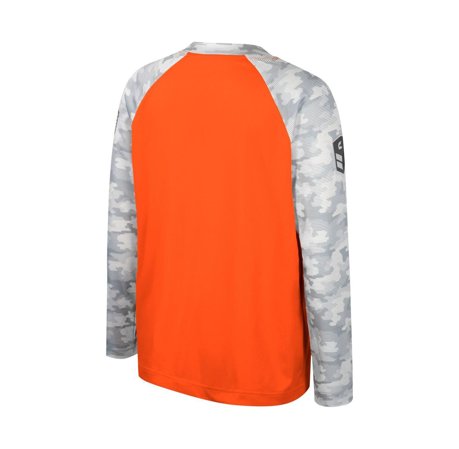 Big Boys and Girls Orange/Camo Oklahoma State Cowboys OHT Military Appreciation Dark Star Raglan Long Sleeve T-Shirt