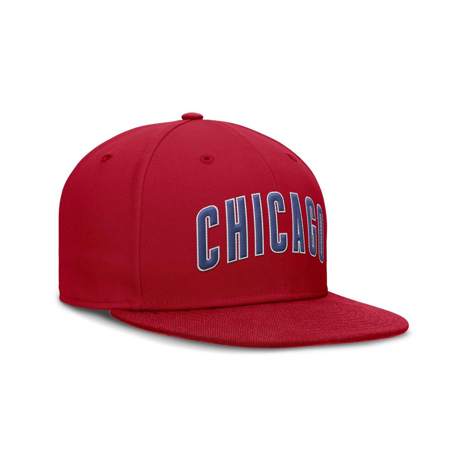 Men's Red Chicago Cubs True Performance Fitted Hat