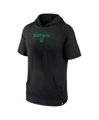 Men's Black Austin FC Match Raglan Short Sleeve Pullover Hoodie