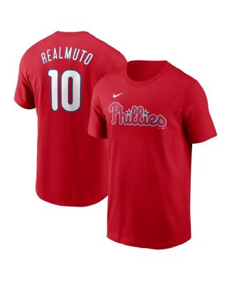 Nike - Men's J.T. Realmuto Red Philadelphia Phillies Fuse Name Number T-Shirt