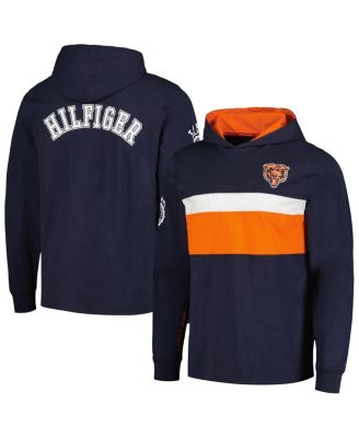 Tommy Hilfiger - Men's Navy Chicago Bears Morgan Long Sleeve Hoodie T-Shirt