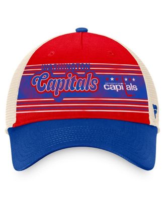 Men's Red/Blue Washington Capitals Heritage Vintage Trucker Adjustable Hat