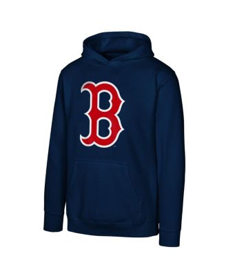 Outerstuff - Big Boys and Girls Navy Boston Red Sox Primary Logo Pullover Hoodie
