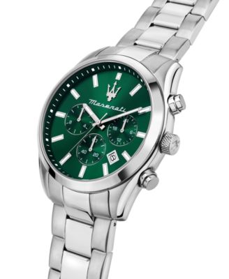 Men's Multifunction Stainless Steel Metal Band Watch, 43mm