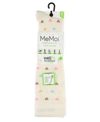 Women's Multicolor Hearts 8-15mmHg Graduated Compression Socks MFY08334