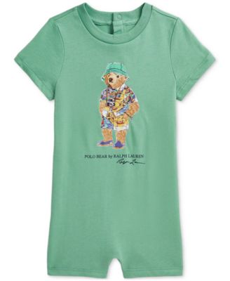 Polo Ralph Lauren - Baby Cotton Jersey Bear Shortall