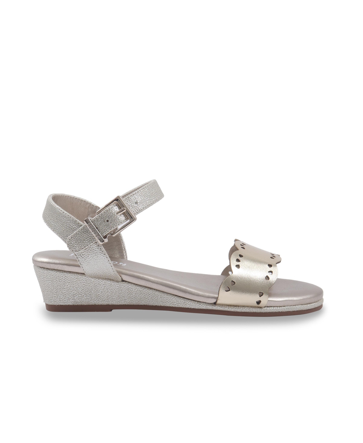 Kenneth Cole Reaction Little And Big Girls Ebba Avon Wedge Sandal In Gold