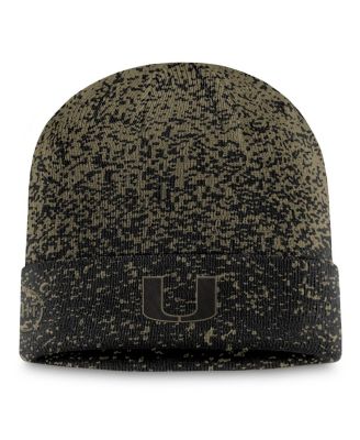Top of the World - Men's&nbsp; Olive/Black Miami Hurricanes Cuffed Knit Two-Tone Hat