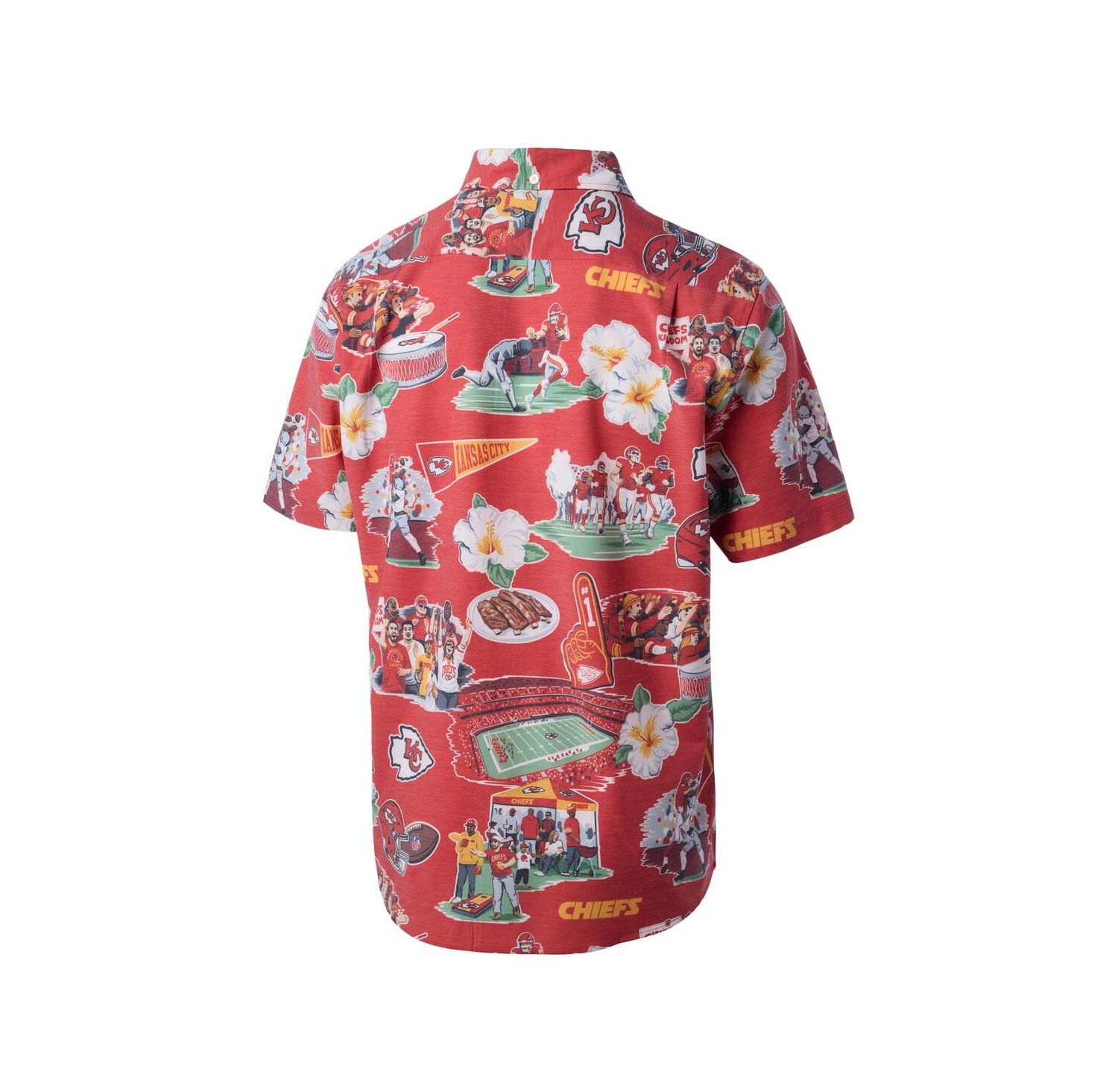 Men's Red Kansas City Chiefs Scenic Button-Down Shirt
