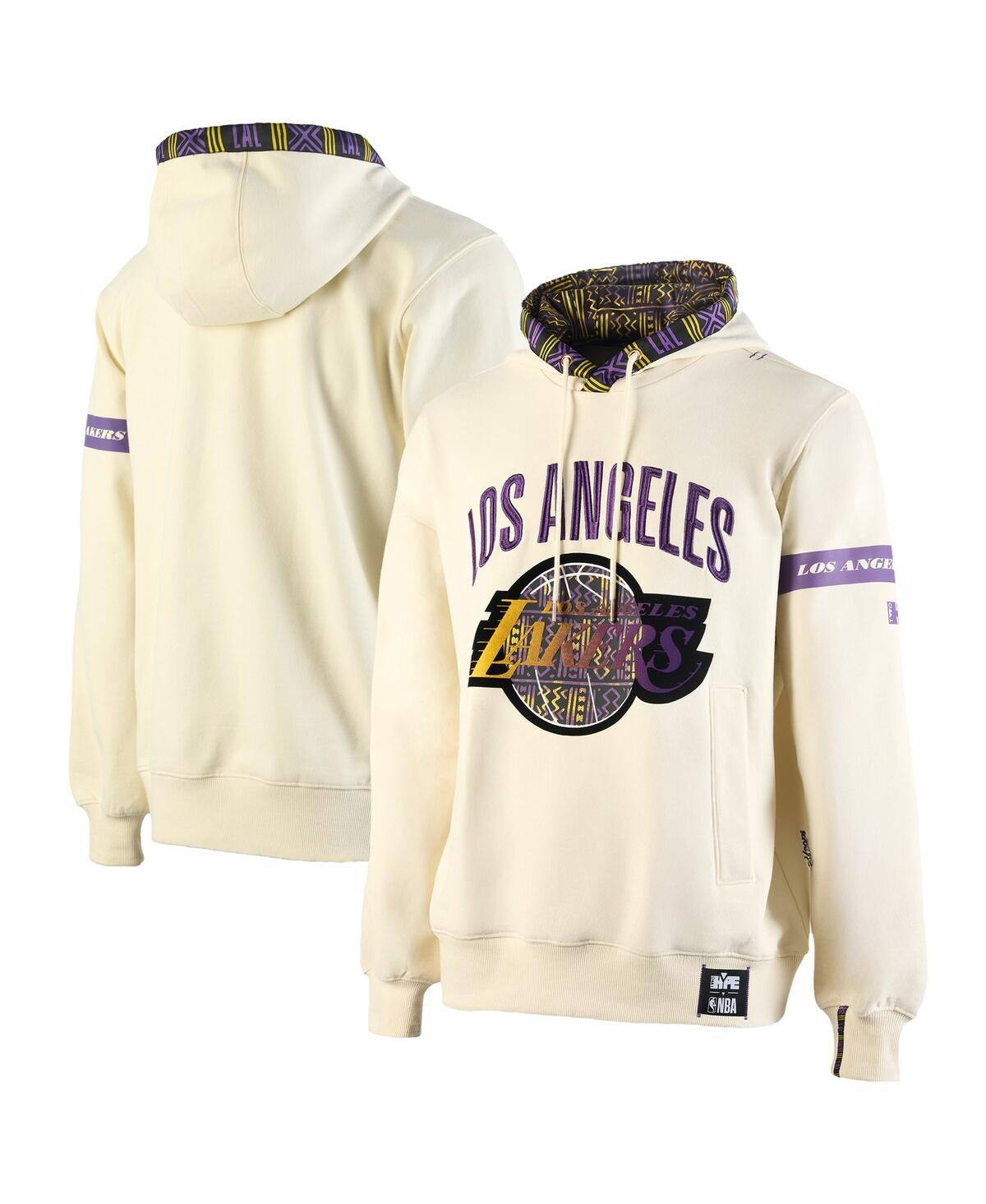 x Nba Men's Cream Los Angeles Lakers Culture Hoops Collection Premium Pullover Hoodie - Cream