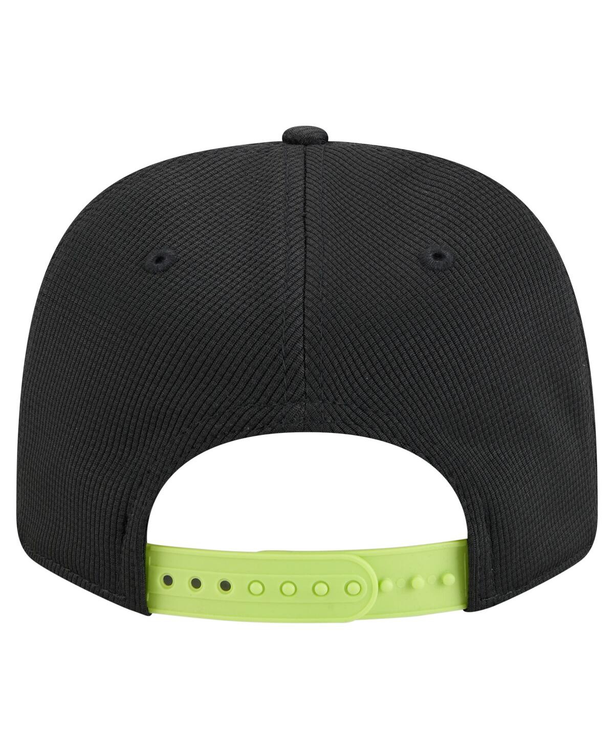 NEW ERA MEN'S BLACK COLUMBUS CREW 2025 JERSEY HOOK 9SEVENTY STRETCH-SNAP HAT 