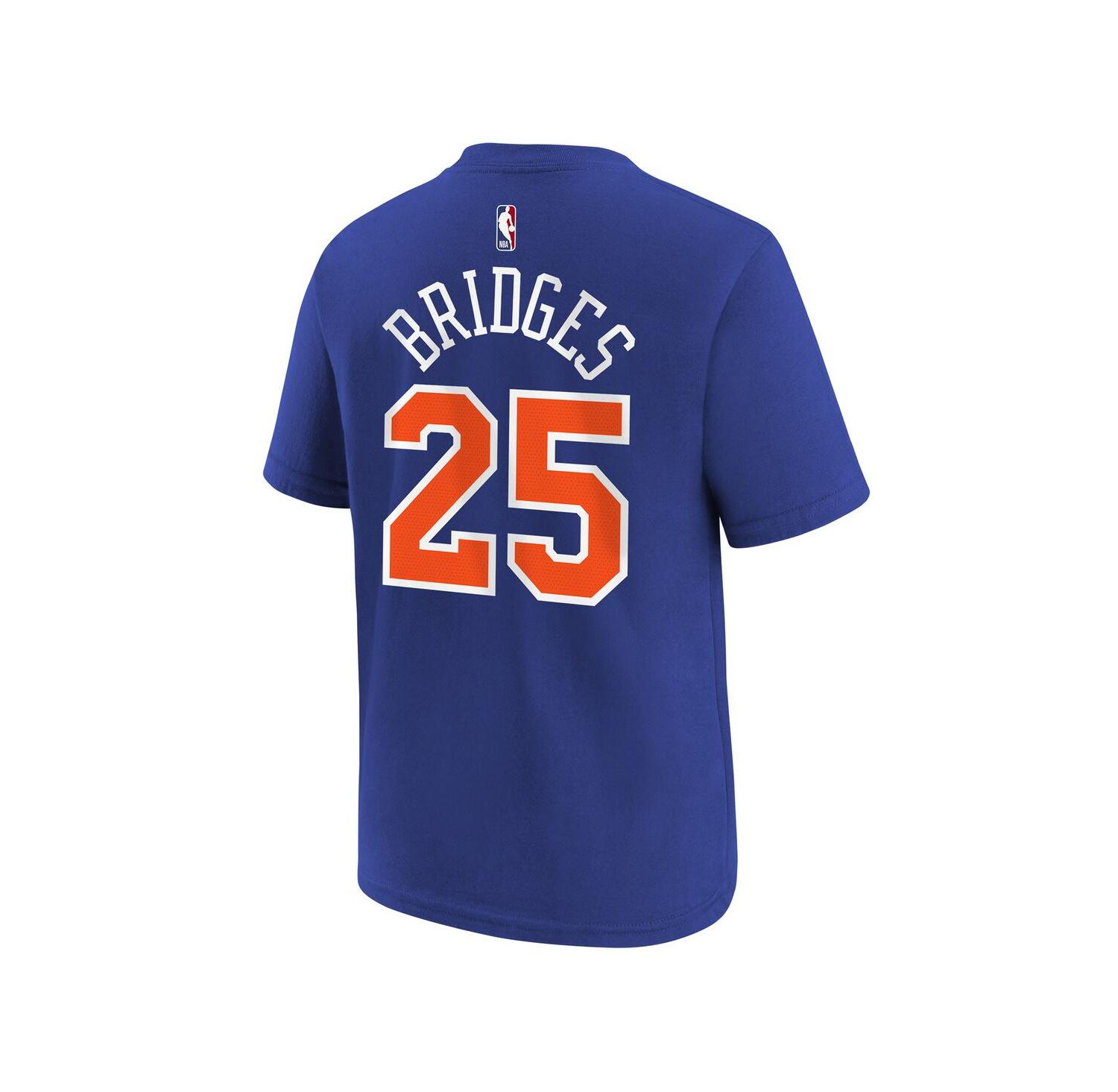 Big Boys and Girls Mikal Bridges Blue New York Knicks Icon Name & Number T-Shirt