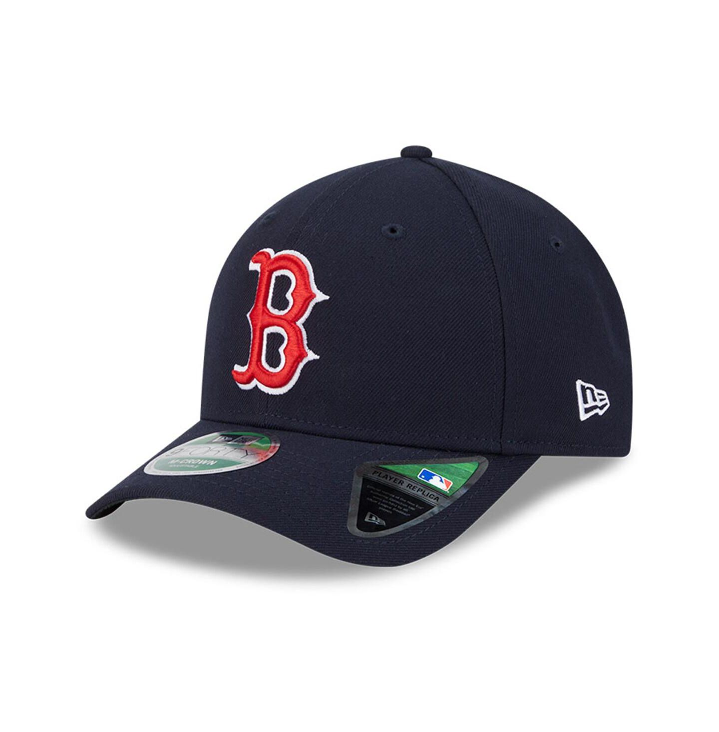 Мужская кепка New Era Navy Boston Red Sox Player Replica 9FORTY Adjustable Hat — фото 1
