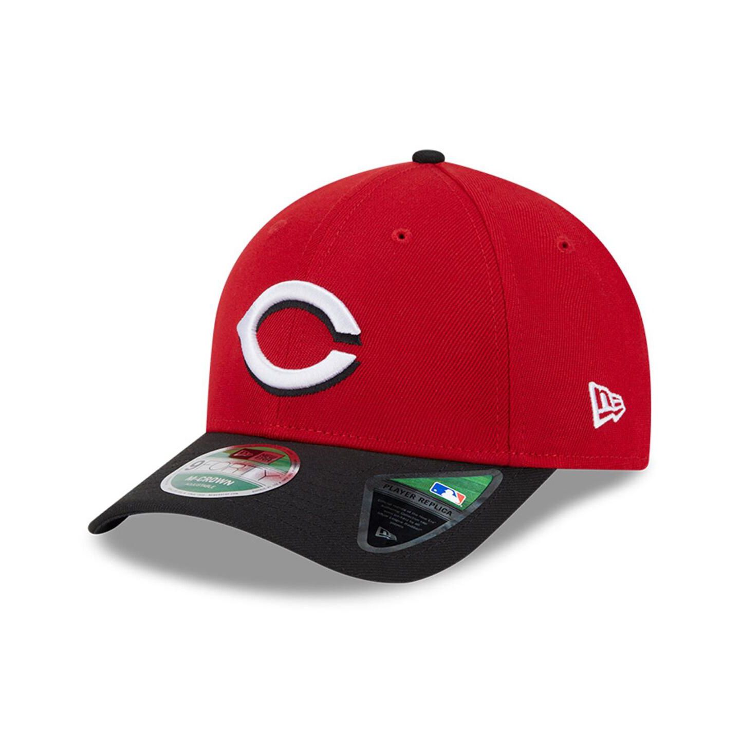 Мужская кепка New Era Red Cincinnati Reds Player Replica 9FORTY Adjustable Hat — фото 1