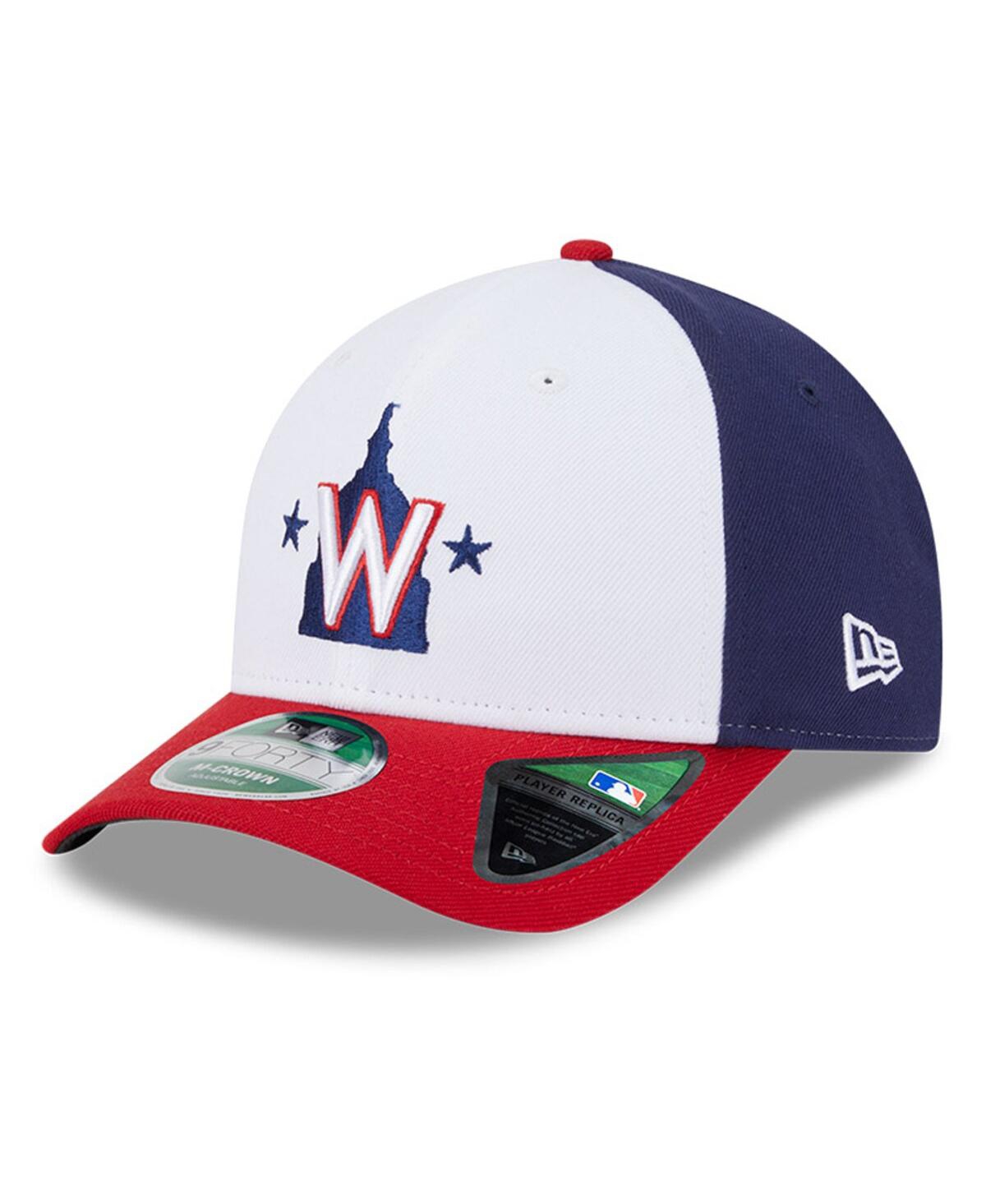 NEW ERA MEN'S WHITE WASHINGTON NATIONALS PLAYER REPLICA 9FORTY ADJUSTABLE HAT 