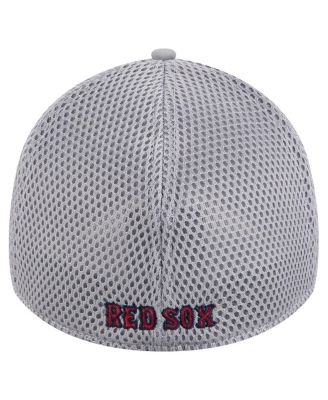 Men's Gray Boston Red Sox Linear 39THIRTY Flex-Fit Hat