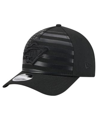 New Era - Men's Black Minnesota Wild Game Day Stealth Flag 9FORTY A-Frame Adjustable Hat