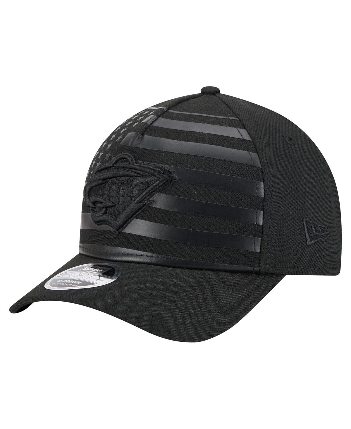 New Era Men's Black Minnesota Wild Game Day Stealth Flag 9forty A-frame Adjustable Hat In Black