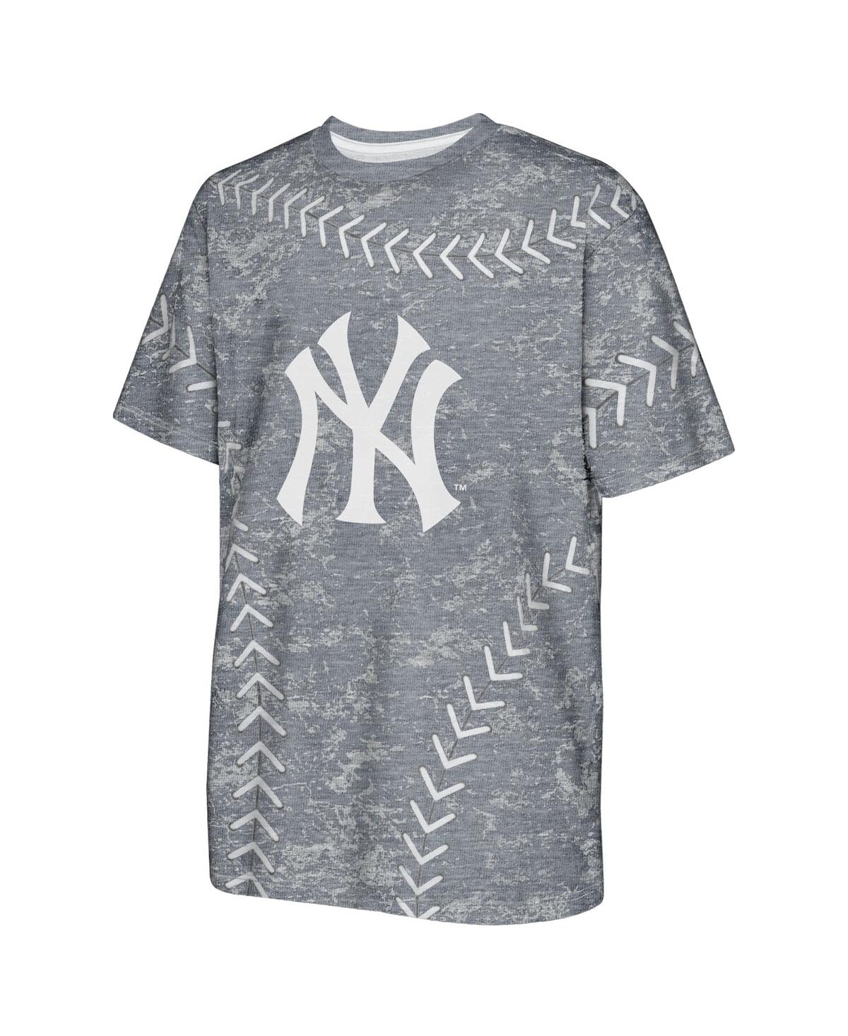 Outerstuff Big Boys And Girls Navy New York Yankees Slide Score Bold T-shirt In Navy