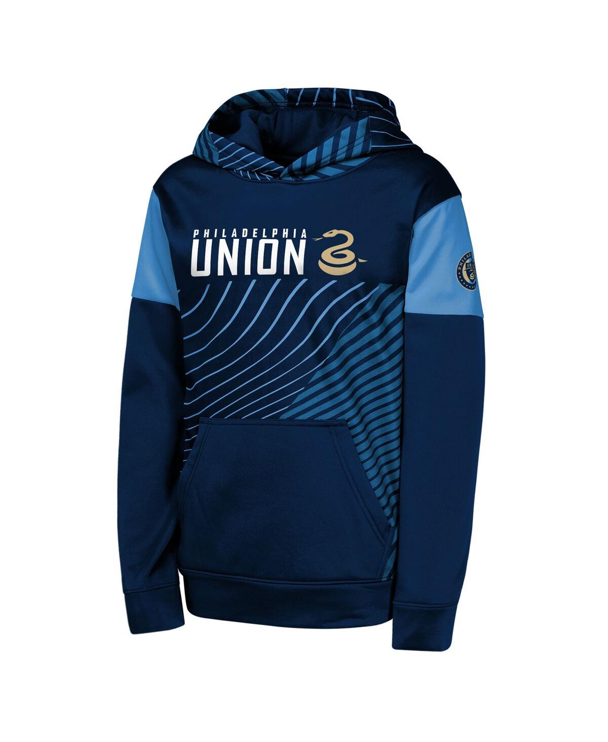 Outerstuff Big Boys And Girls Navy Philadelphia Union Unbeatable Pullover Hoodie In Navy
