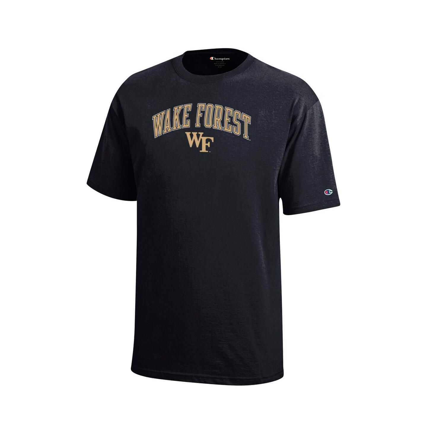 Детская футболка Champion Black Wake Forest Demon Deacons Arch Over Logo — фото 3