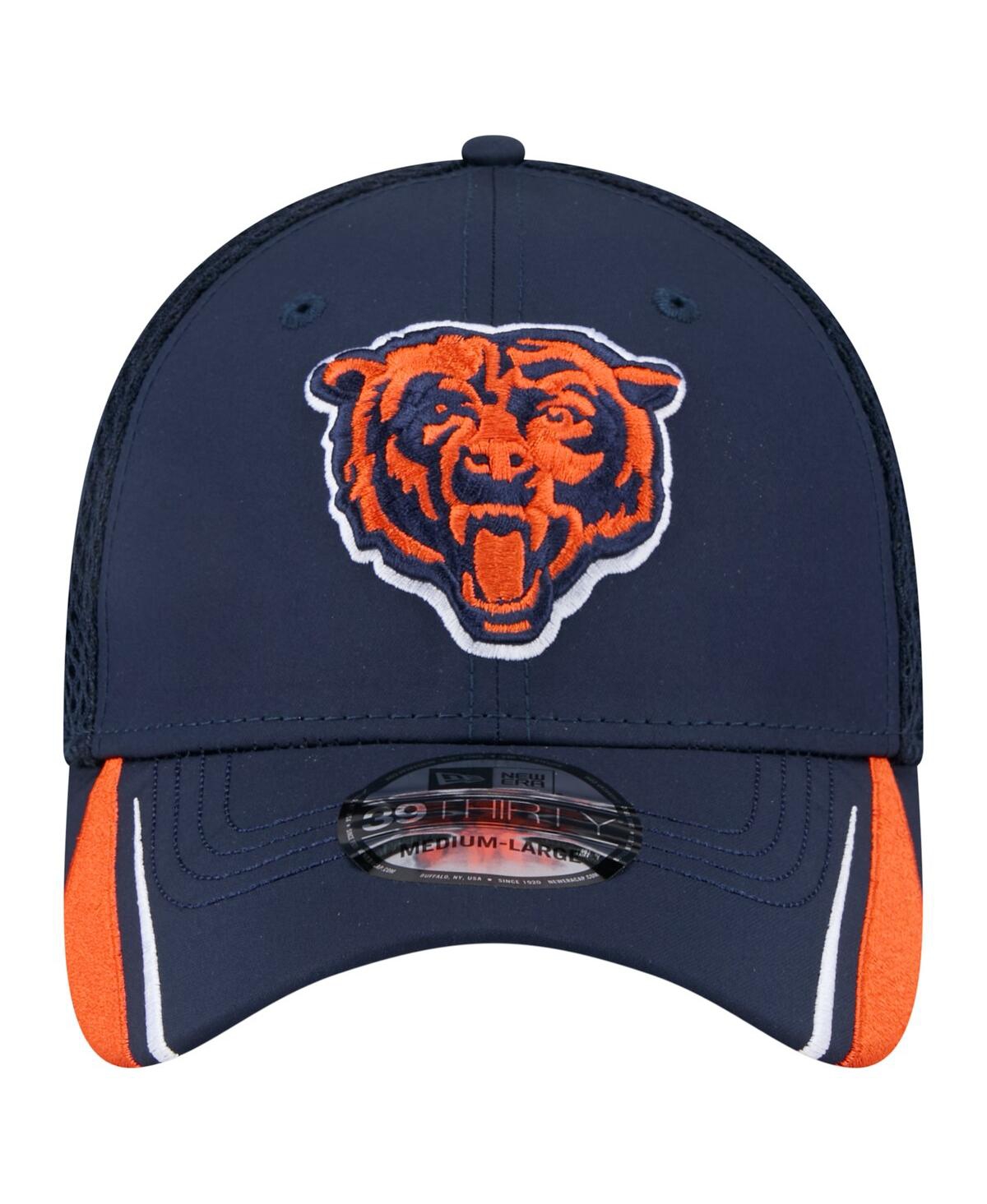 NEW ERA MEN'S NAVY CHICAGO BEARS GAME DAY LINEAR 39THIRTY FLEX HAT