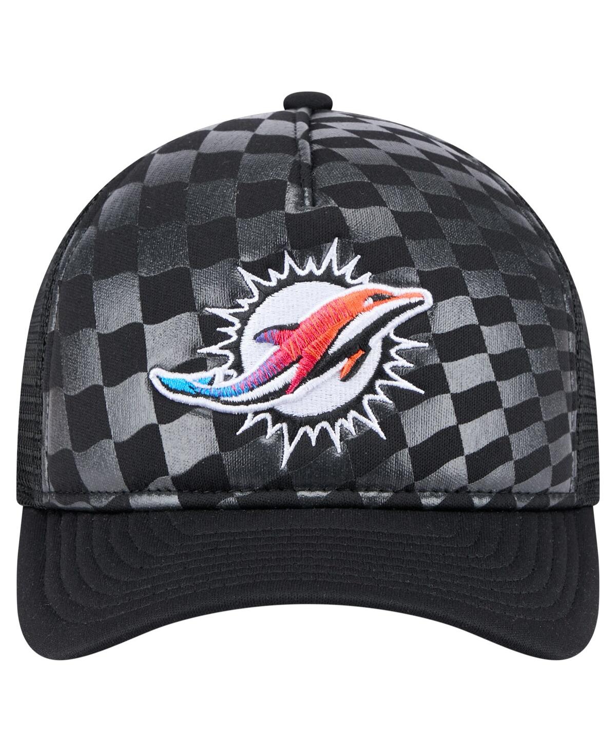 NEW ERA MEN'S BLACK MIAMI DOLPHINS GRADIENT 9FORTY ADJUSTABLE HAT 