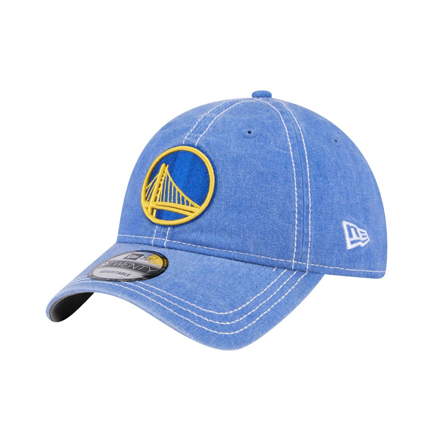 Мужская кепка New Era Royal Golden State Warriors Pigment Dyed 9TWENTY Adjustable Hat — фото 1