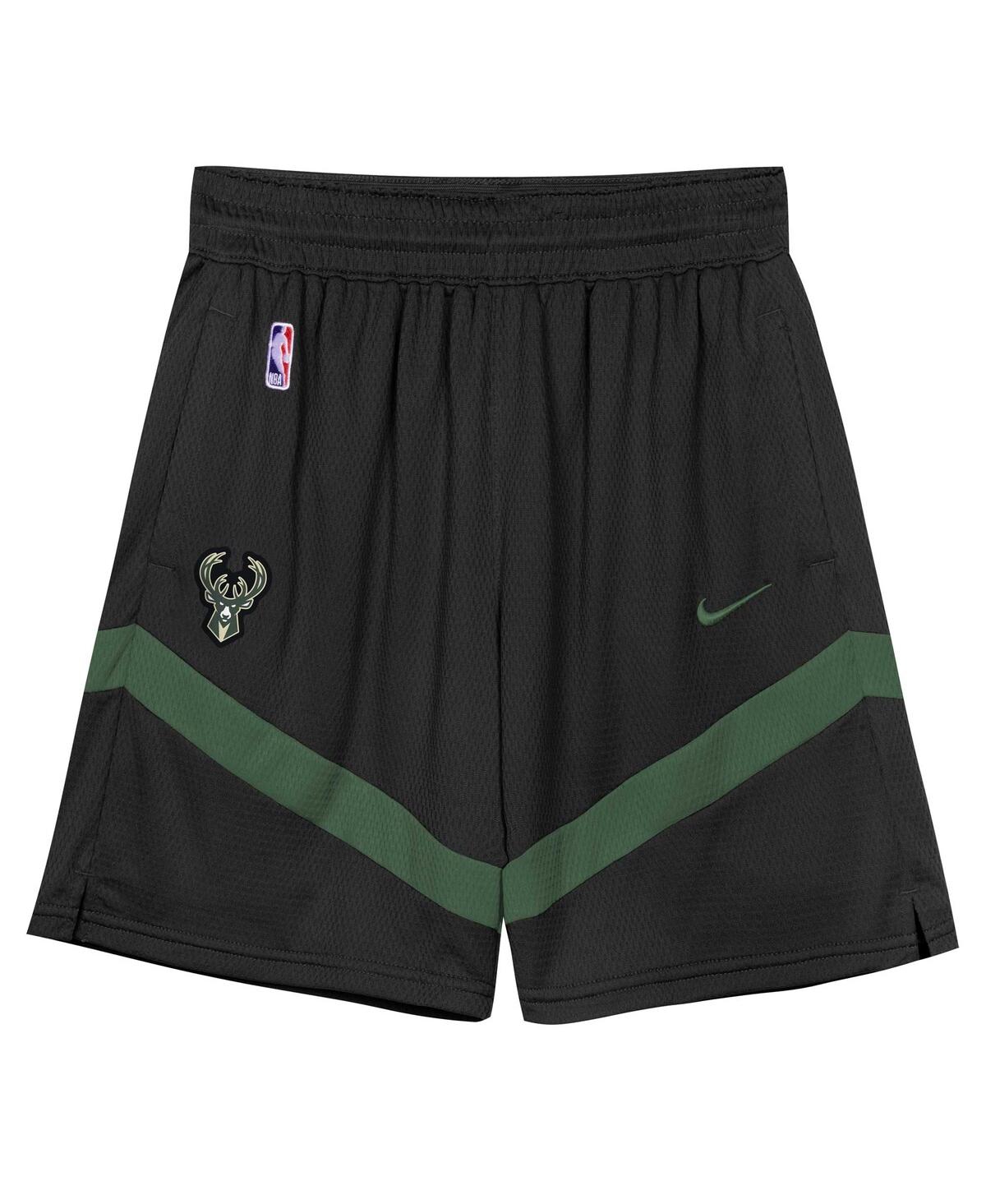 NIKE PRESCHOOL BLACK MILWAUKEE BUCKS MESH TANK TOP AND SHORTS SET 