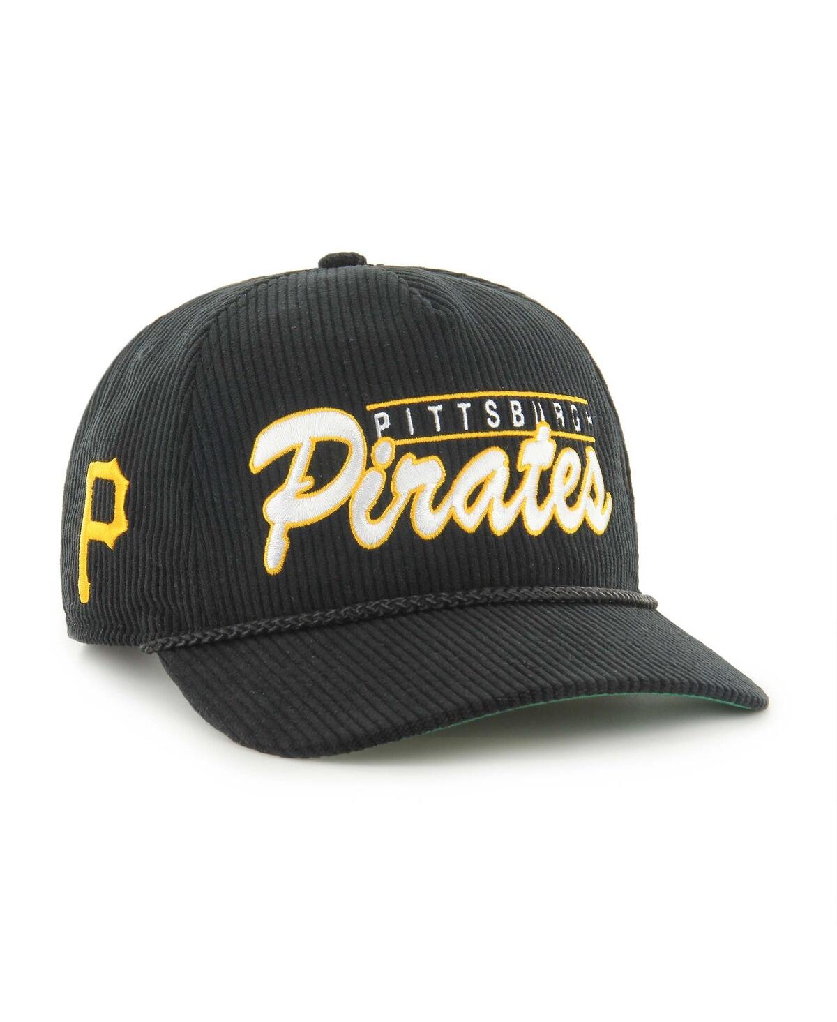47 Brand Men's Black Pittsburgh Pirates Corduroy Hitch Adjustable Hat In Black