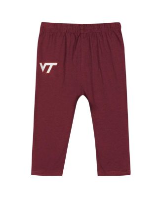 Baby Boys and Girls Maroon Virginia Tech Hokies Double Up Long Sleeve Bodysuit and Pant