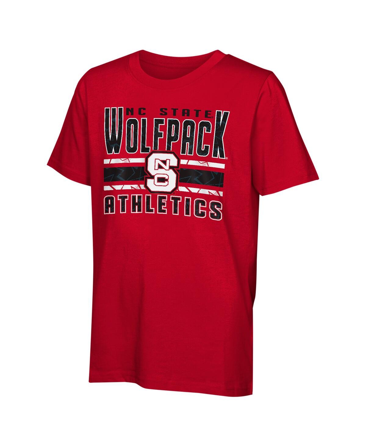 Outerstuff Big Boys And Girls Nc State Wolfpack In The Mix T-shirt Combo Set In Red