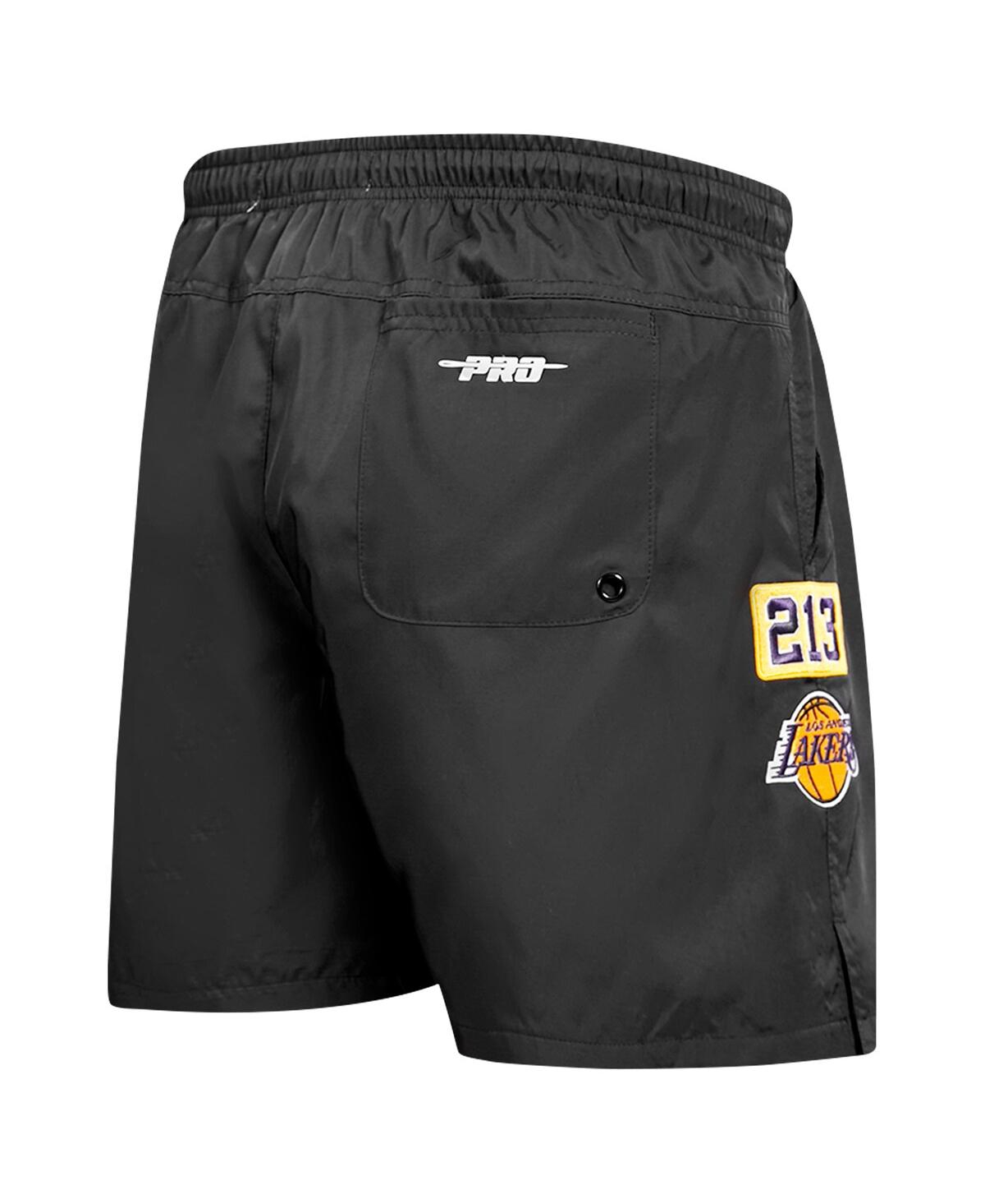 Pro Standard Men's Black Los Angeles Lakers Area Code Shorts In Black