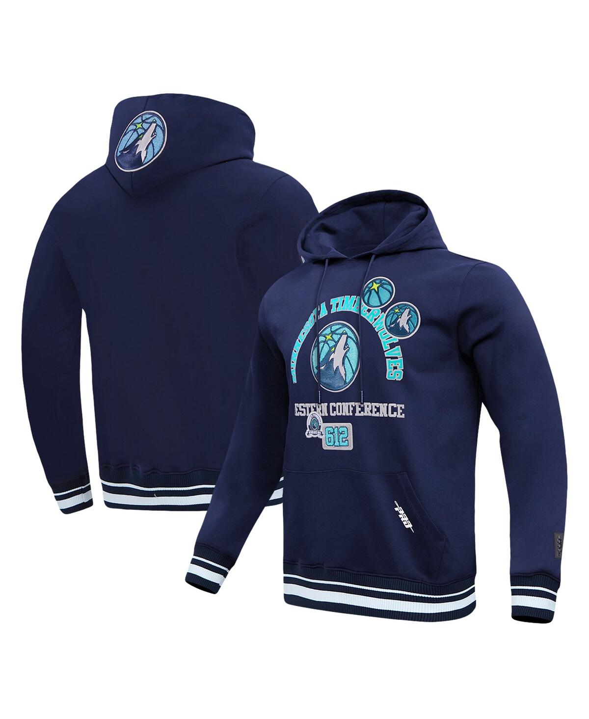 Pro Standard Men's Navy Minnesota Timberwolves Area Code Pullover Hoodie In Navy