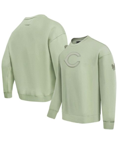 Мужская толстовка Pro Standard Green Cincinnati Reds Neutral Drop Shoulder Pullover