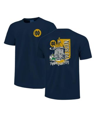 Image One - Men's and Women's Navy Notre Dame Fighting Irish Campus State Hyper Local Comfort Colors T-Shirt